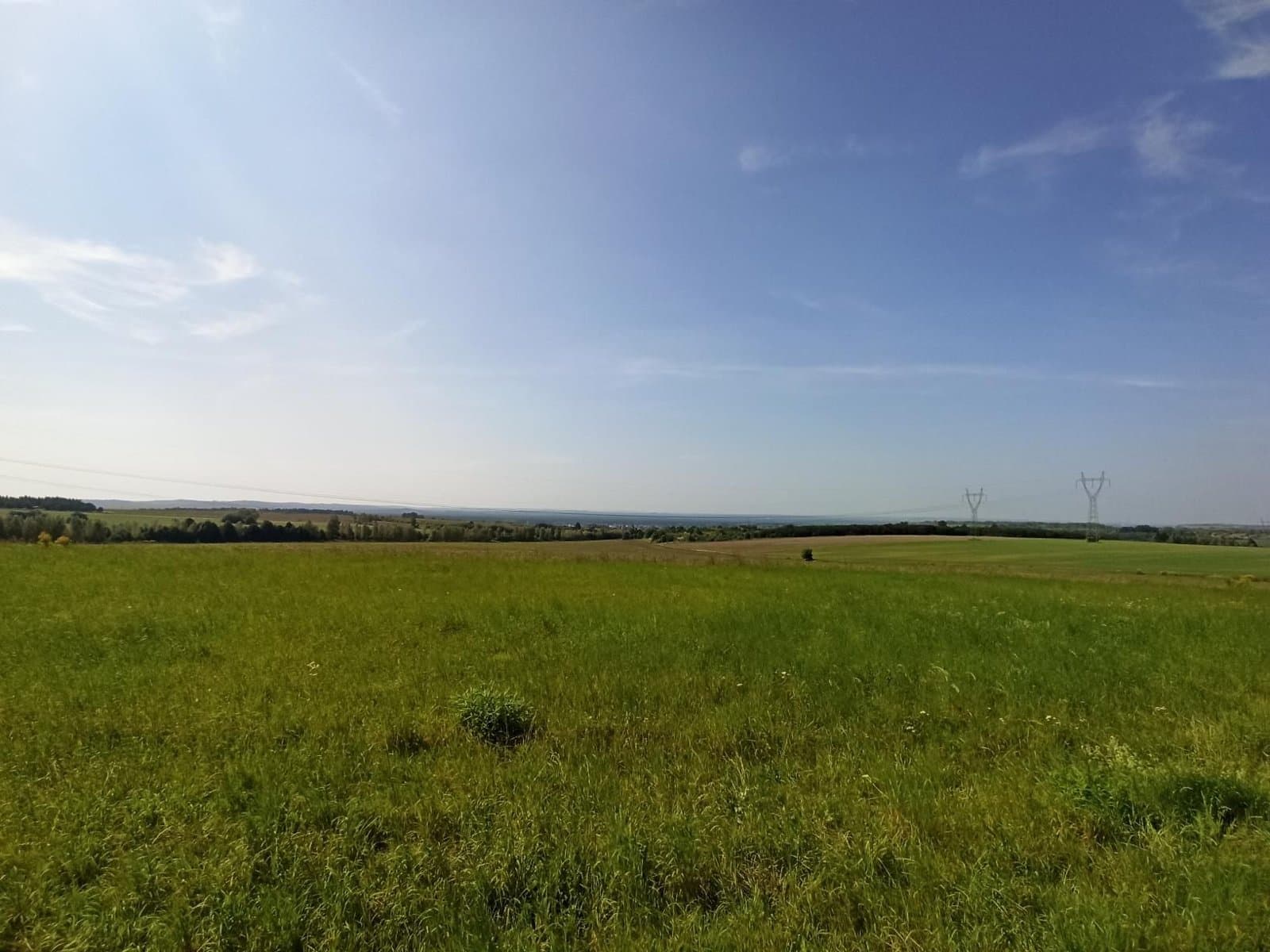 Otwarte pola i szeroki widok podczas rowerowego przejazdu do Pilicy